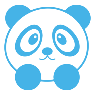 Sweet Little Panda Decal (Baby Blue)
